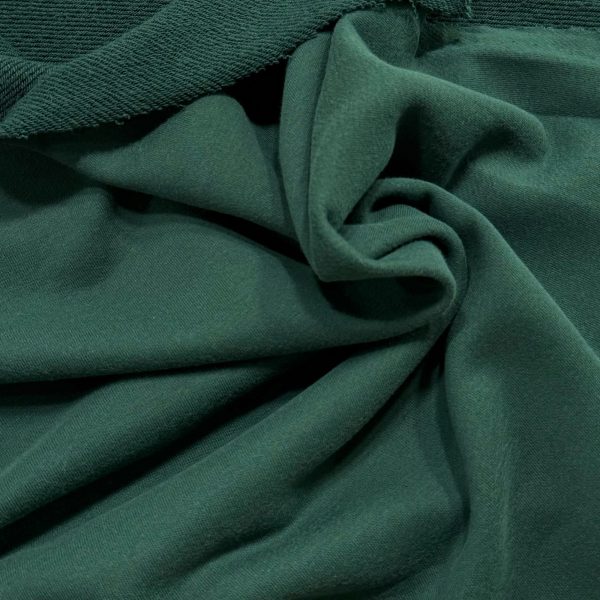 Футер 3-х нитка Диагональ с эффектом велюра | Изумруд