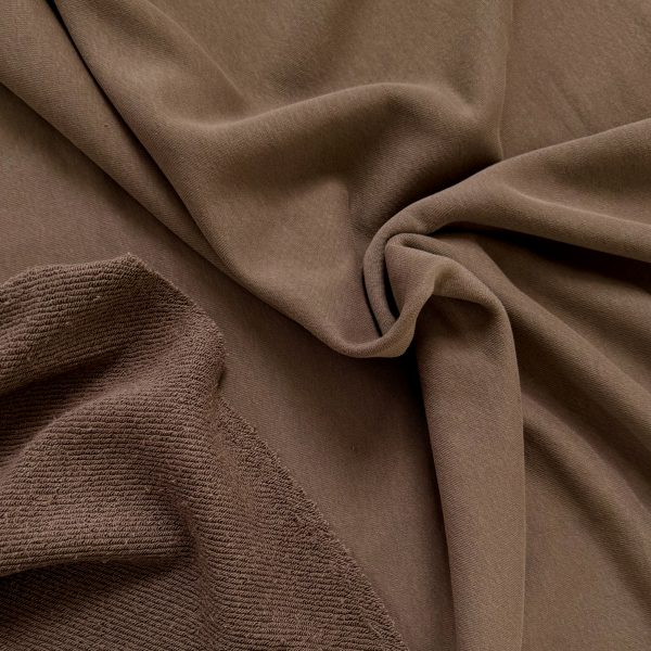 Футер 3-х нитка Диагональ с эффектом велюра | Мокко