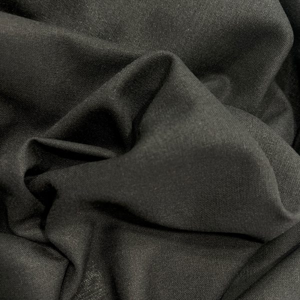 Лен с вискозой | Черный